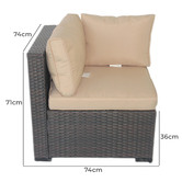 Albion Collection 6 Seater Keoni Outdoor Lounge Set