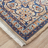 The Handmade Collection Blue &amp; Cream Wool Persian Nain Rug