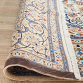 The Handmade Collection Blue &amp; Cream Wool Persian Nain Rug