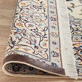 The Handmade Collection Blue &amp; Ivory Nain Wool Persian Rug