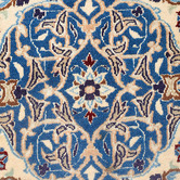 The Handmade Collection Cream &amp; Blue Nain Wool Persian Rug