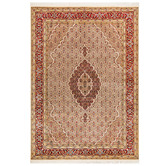 The Handmade Collection Cream &amp; Red Wool Mahi Rug