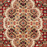 The Handmade Collection Cream &amp; Red Wool Mahi Rug