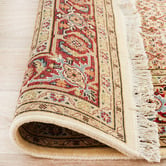 The Handmade Collection Cream &amp; Red Wool Mahi Rug