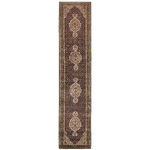 The Handmade Collection 441 x 77cm Persian Hand-Knotted Wool Mahi Runner