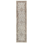 The Handmade Collection Beige Hand-Knotted Wool Kashan Rug