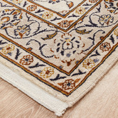 The Handmade Collection Beige Hand-Knotted Wool Kashan Rug