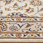 The Handmade Collection Beige Hand-Knotted Wool Kashan Rug