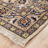 The Handmade Collection Natural Hand-Knotted Wool Kashan Rug