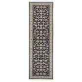 The Handmade Collection Black Nain Hand-Knotted Wool Runner