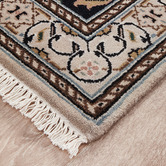The Handmade Collection Black Nain Hand-Knotted Wool Runner