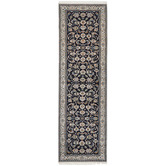 The Handmade Collection Black Nain Hand-Knotted Wool Runner