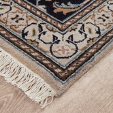 The Handmade Collection Black Nain Hand-Knotted Wool Runner