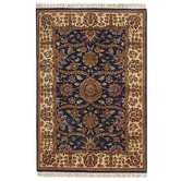The Handmade Collection Navy Jaypor Hand-Knotted Wool Rug