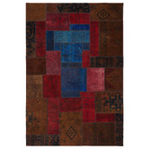 The Handmade Collection Farnaka Patchwork Hand-Knotted Wool Persian Rug