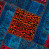 The Handmade Collection Falil Patchwork Hand-Knotted Wool Round Persian Rug
