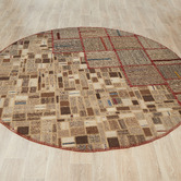The Handmade Collection Sear Hand-Knotted Wool Round Kilim Rug
