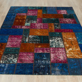 The Handmade Collection Farbod Patchwork Hand-Knotted Wool Persian Rug