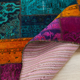 The Handmade Collection Jamaspa Patchwork Hand-Knotted Wool Persian Rug