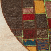 The Handmade Collection Otanes Hand-Knotted Wool Round Kilim Rug