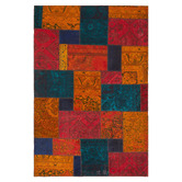 The Handmade Collection Marie Patchwork Hand-Knotted Wool Persian Rug
