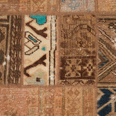 The Handmade Collection Linda Patchwork Hand-Knotted Wool Persian Rug