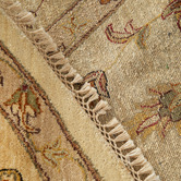 The Handmade Collection Cream Hand-Knotted Wool Round Persian Rug