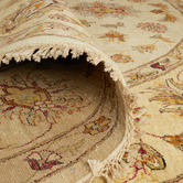 The Handmade Collection Cream Hand-Knotted Wool Round Persian Rug