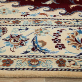 The Handmade Collection Burgundy Red Medallion Hand-Knotted Wool Persian Rug