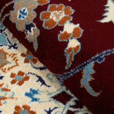 The Handmade Collection Burgundy Red Medallion Hand-Knotted Wool Persian Rug