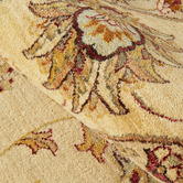 The Handmade Collection Cream Hand-Knotted Wool Round Persian Rug