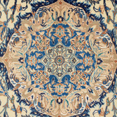The Handmade Collection Light Beige Medallion Hand-Knotted Wool Persian Rug