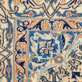 The Handmade Collection Light Beige Medallion Hand-Knotted Wool Persian Rug