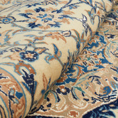 The Handmade Collection Light Beige Medallion Hand-Knotted Wool Persian Rug