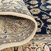 The Handmade Collection Navy Blue Hand-Knotted Wool Persian Rug
