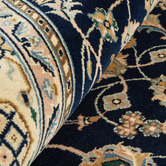 The Handmade Collection Navy Blue Hand-Knotted Wool Persian Rug
