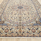 The Handmade Collection Ivory Hand-Knotted Wool Persian Rug