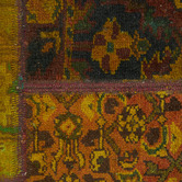 The Handmade Collection Mustard Yellow Patch Work Hand-Knotted Wool Persian Rug