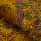 The Handmade Collection Mustard Yellow Patch Work Hand-Knotted Wool Persian Rug