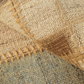 The Handmade Collection Cream &amp; Brown Patch Work Hand-Knotted Wool Kilim Rug