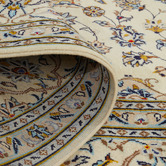 The Handmade Collection Beige &amp; Blue Hand-Knotted Wool Persian Rug