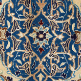 The Handmade Collection Cream &amp; Blue Nain Wool Persian Rug