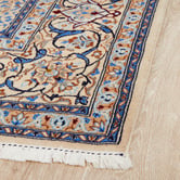 The Handmade Collection Blue &amp; Cream Wool Persian Nain Rug