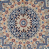 The Handmade Collection Blue &amp; Cream Wool Persian Nain Rug