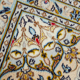 The Handmade Collection Beige &amp; Blue Medallion Hand-Knotted Wool Persian Rug