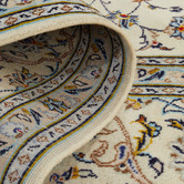 The Handmade Collection Beige &amp; Blue Medallion Hand-Knotted Wool Persian Rug