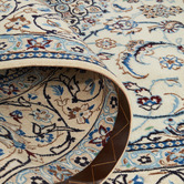 The Handmade Collection Light Grey Medallion Hand-Knotted Wool Persian Rug