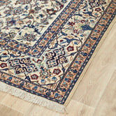 The Handmade Collection Taupe Floral Hand-Knotted Wool Persian Rug