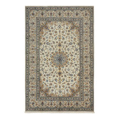 The Handmade Collection Beige &amp; Blue Hand-Knotted Wool Persian Rug