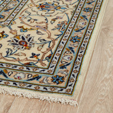 The Handmade Collection Beige &amp; Blue Hand-Knotted Wool Persian Rug